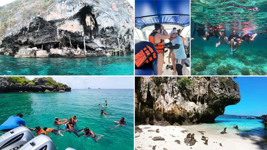 Krabi: Phi Phi Early Bird & 4 Island by Speedboat with Lunch - The four islands finish the day