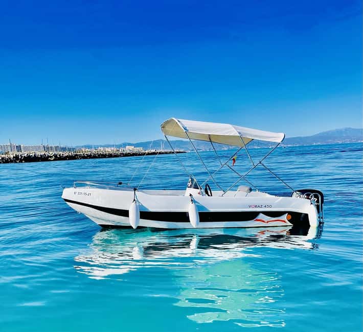 Malaga: 6-Seater Speedboat License-free Boat Rental - Choosing between 30 minutes and four hours