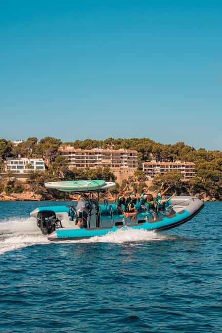 Mallorca: 2h speedboat tour, visit caves, cliffs and snorkel - Rocky coves instead of walk-in caves