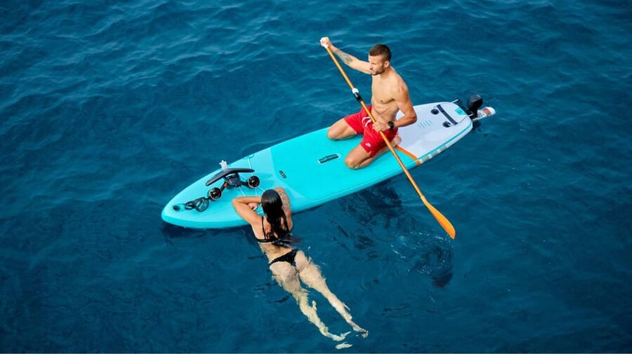 Mallorca: Bladerunner Jet Boat Excursion - Paddleboards add a slower option
