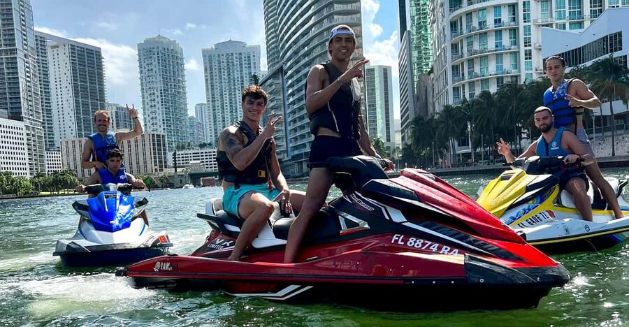 Miami: Jet Ski Adventure with Complimentary Speed Boat Ride - One hour on a wave runner in Biscayne Bay
