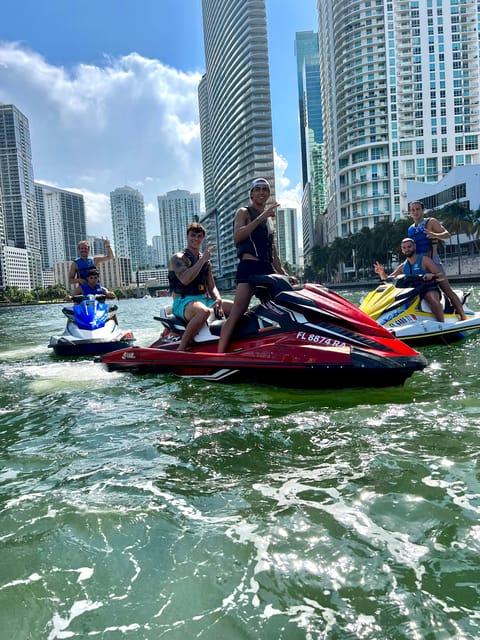 Miami: Jet Ski Adventure with Complimentary Speed Boat Ride - The safety briefing before the throttle