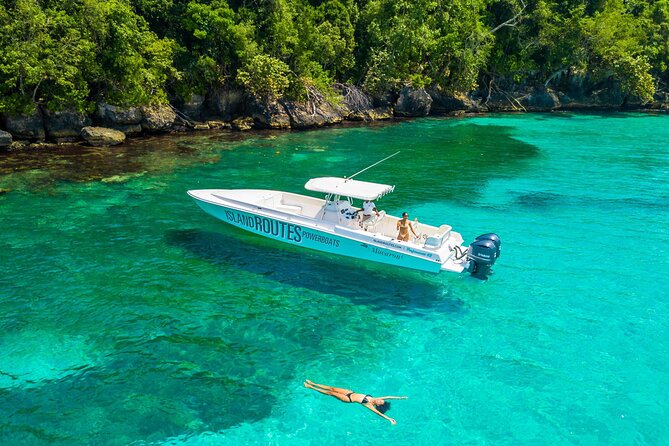 Ocho Rios Powerboat & Dunn’s River Falls Adventure - Swimming and snorkeling at Laughing Waters