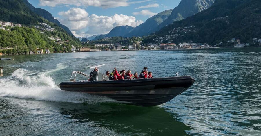 Odda: RIB Boat Tour on the Hardangerfjord - Leaving Odda harbor on a fast RIB