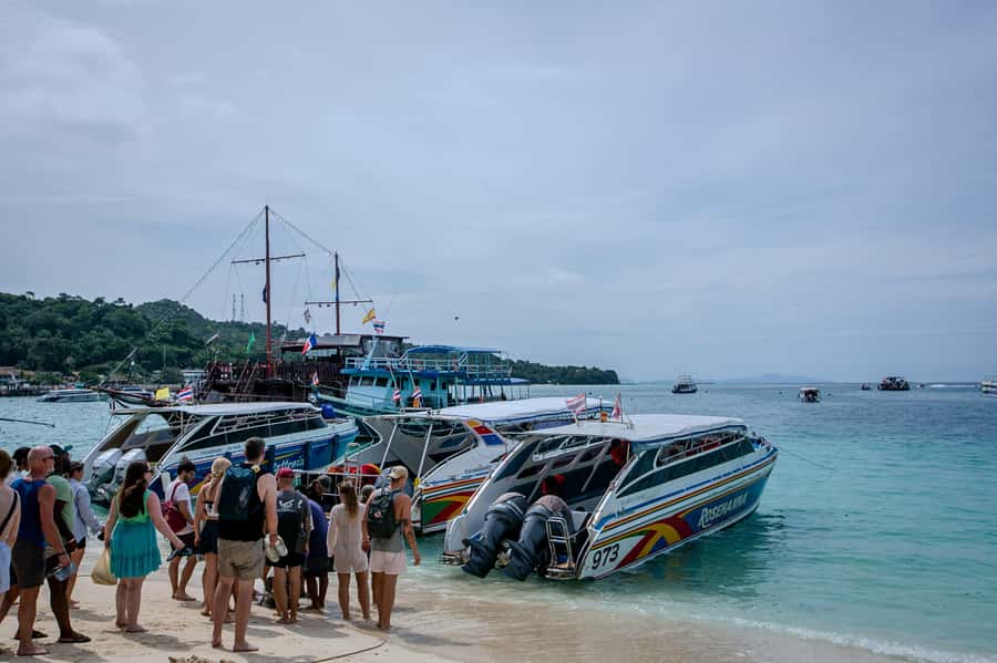 Phi Phi: 7 Islands Speed Boat Tour with Sunset and Plankton - Monkey Beach: wildlife with a boundary