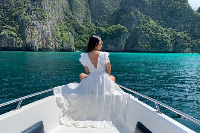 Phi Phi , Khai & Maya : Unforgettable Island Hopping by Speedboat - Viking Cave, a quick view from the boat