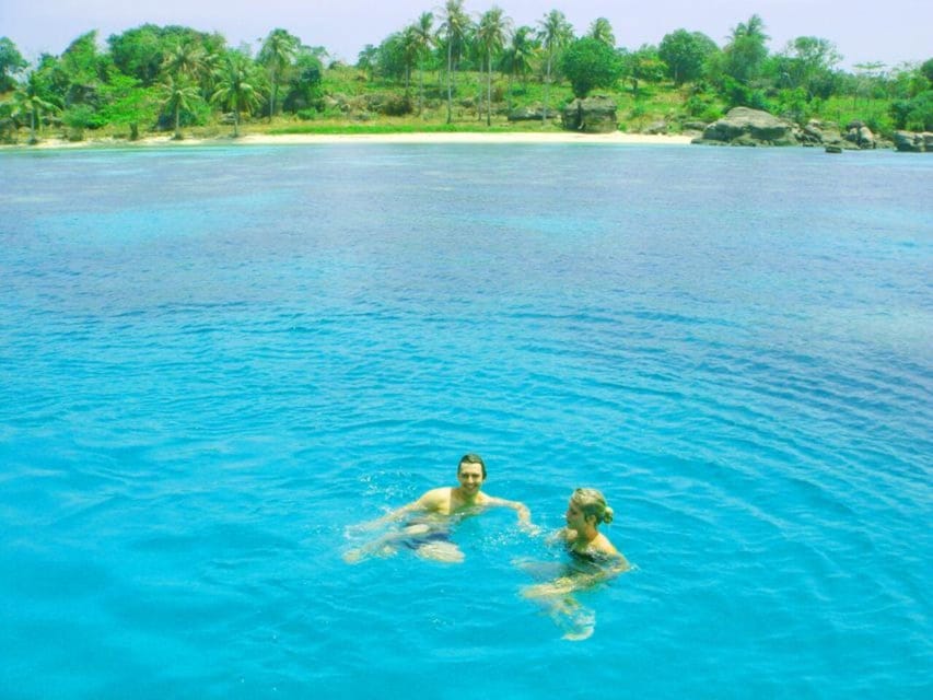 Phu Quoc: 4 Island Hopping, Speedboat, Cable Car, Water Park - May Rut brings white sand, a lagoon, and lunch