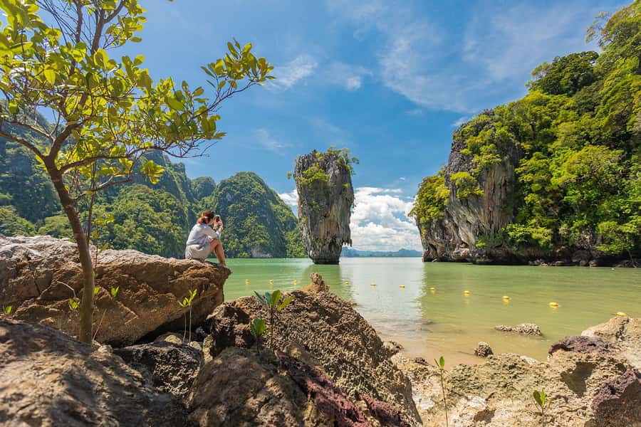 Phuket: Lazy Khao Phing Kan & Yao Islands Speedboat Day Tour - From AA Marina to the limestone towers of Phang Nga Bay