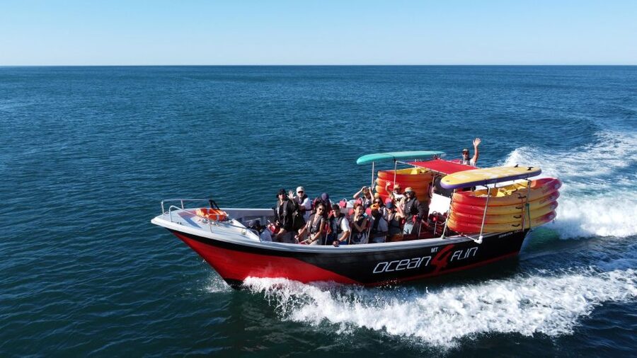 Portimão: Benagil Caves Speedboat and Kayak Guided Tour - Benagil Cave from the water