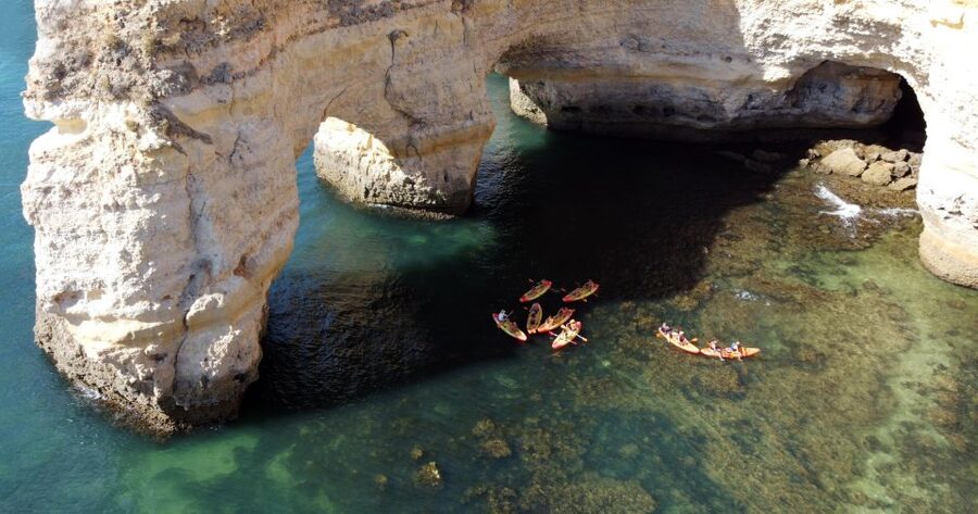 Portimão: Benagil Caves Speedboat and Kayak Guided Tour - Leaving Portimão Marina for Benagil