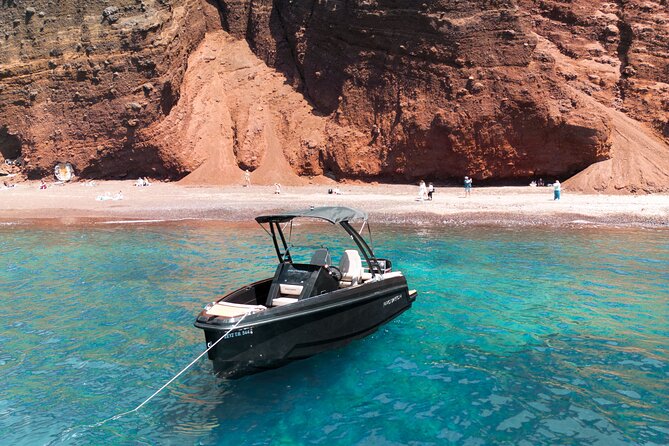 Rent a SpeedBoat in Santorini with License or Skippered - Leaving from Vlichada and getting your bearings