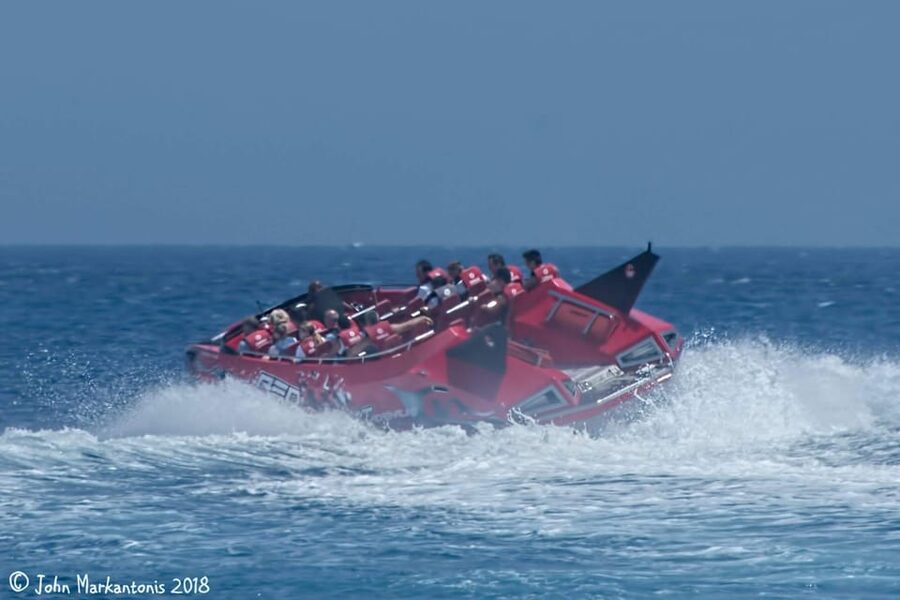 Rhodes: Beaches Trip by Jet Boat with Snorkeling and Drinks - Leaving Mandraki Harbour and Rhodes Town