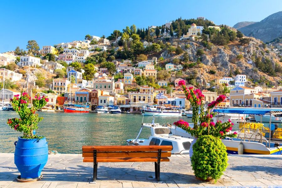 Rhodes: Speedboat trip to Symi Town and Panormitis Monastery - Leaving Kolona Harbor by boat