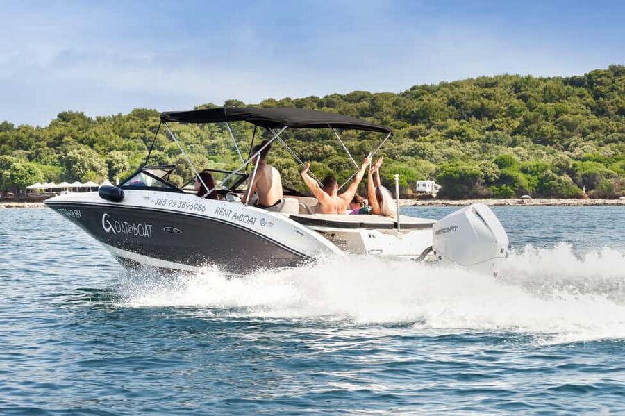 Rovinj or Vrsar: Rovinj Islands and Lim Fjord Speedboat Tour - Red Island offers more than a swim