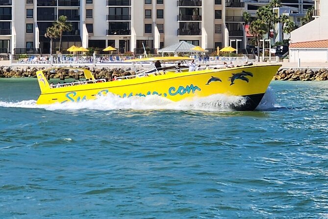 Sea Screamer Clearwater's Only Speed Boat Dolphin Watching - A fast start from Clearwater Beach