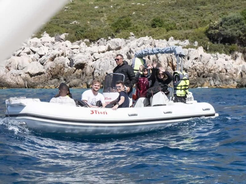 Secret Blue Cave & Grama Bay - Speed Boat Tour - Leaving Vlorë on a small speedboat