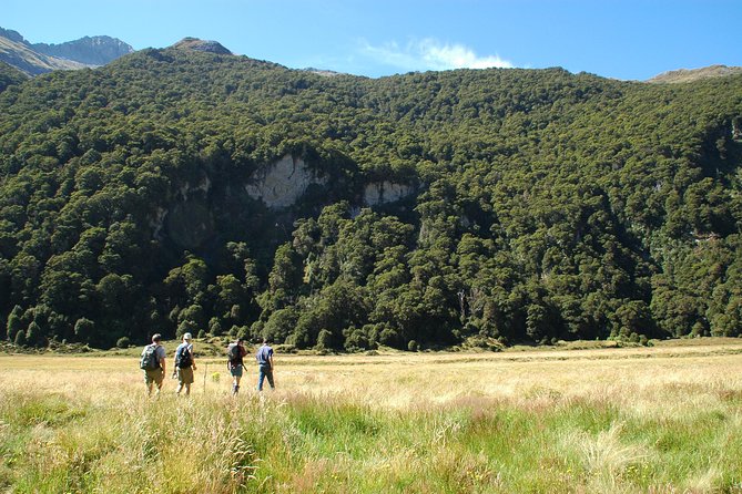 Siberia Experience:Fly-Hike-Jetboat:Wilderness Adventure:Wanaka - Walking beside the Siberia River