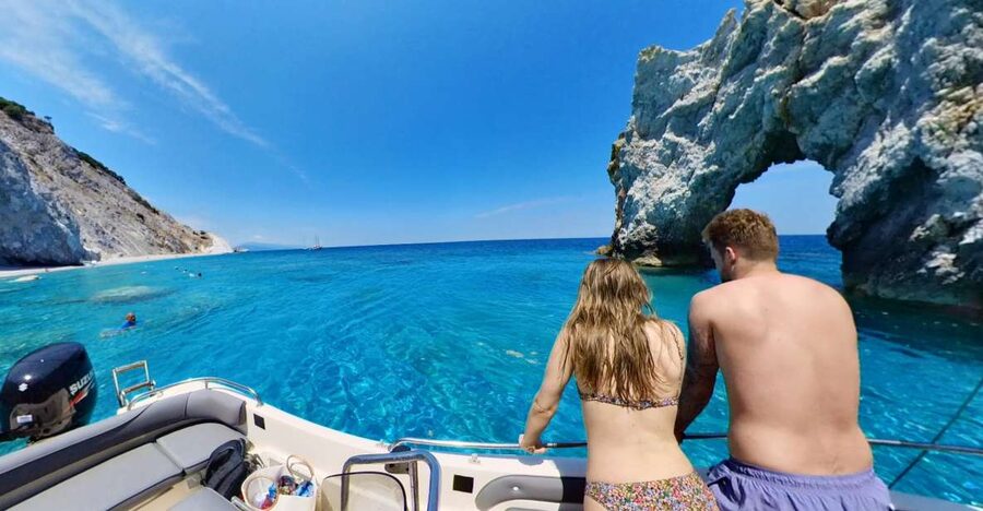 Skiathos: Private Lalaria Beach and Caves Speedboat Tour - Key points at a glance