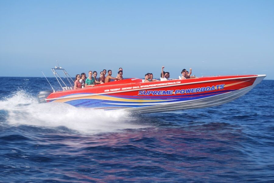 Sliema: Powerboat Trip to Gozo with Caves and Island Stop - A fast start from Sliema at 11:30