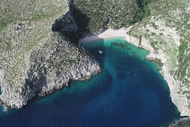 Speed Boat Tour to Vlore's Secret Blue Cave at Grama Bay - The Blue Cave at Llovizi Bay