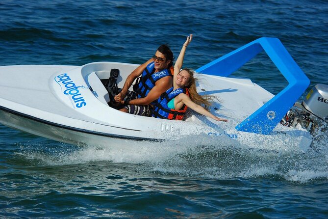 Speedboat Excursion: Thrilling Drive & Snorkel in Cancun Lagoon! - The speedboat ride: short bursts of Cancun scenery
