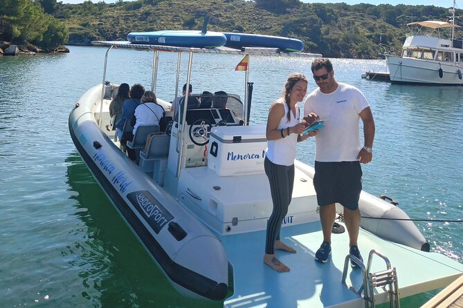 Speedboat excursion through the coves of northern Menorca - A fast start from Port dAddaia