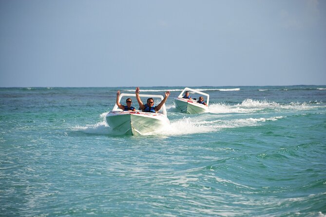 Speedboat Sailing with Snorkeling Experience in Punta Cana - Speedboat action along the Bávaro-Punta Cana coast