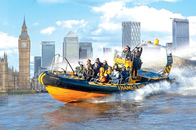 Speedboat Sightseeing: Embankment OR Westminster Pier -45 Minutes - The slower Thames section and London commentary