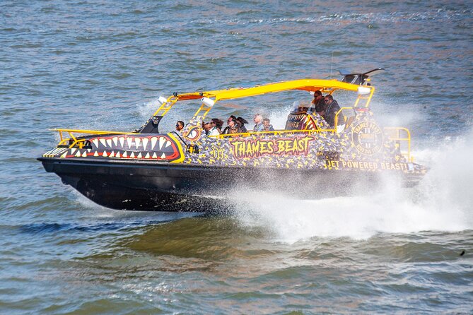 Speedboat 'THE THAMES BEAST' from Tower Millennium Pier - 40 mins - Canary Wharf and Greenwich at speed