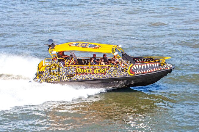 Speedboat 'THE THAMES BEAST' from Tower Millennium Pier - 40 mins - The return view toward the Shard