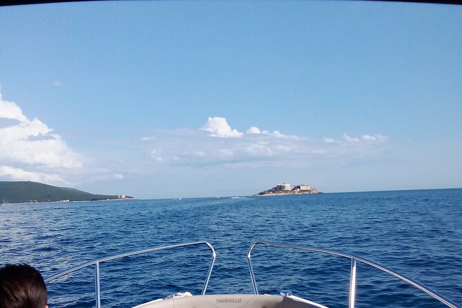Speedboat Tour to Lady of the Rock, Mamula and Blue Cave Swim - Mamula Fortress from the water