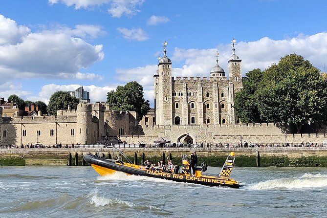 Speedboat 'Ultimate Tower Blast' from Tower Millennium Pier - 40 minutes - First views: Tower of London, HMS Belfast, and Tower Bridge