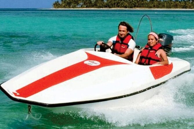 Speedboats and Parasailing Combo - Bavaro Beach and the catamaran setting
