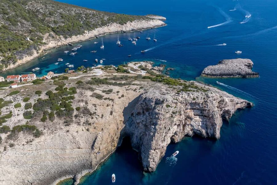 Split: Blue Cave & Hvar Small-Group Speedboat Tour - The Blue Cave from Split: beautiful, crowded, and weather dependent