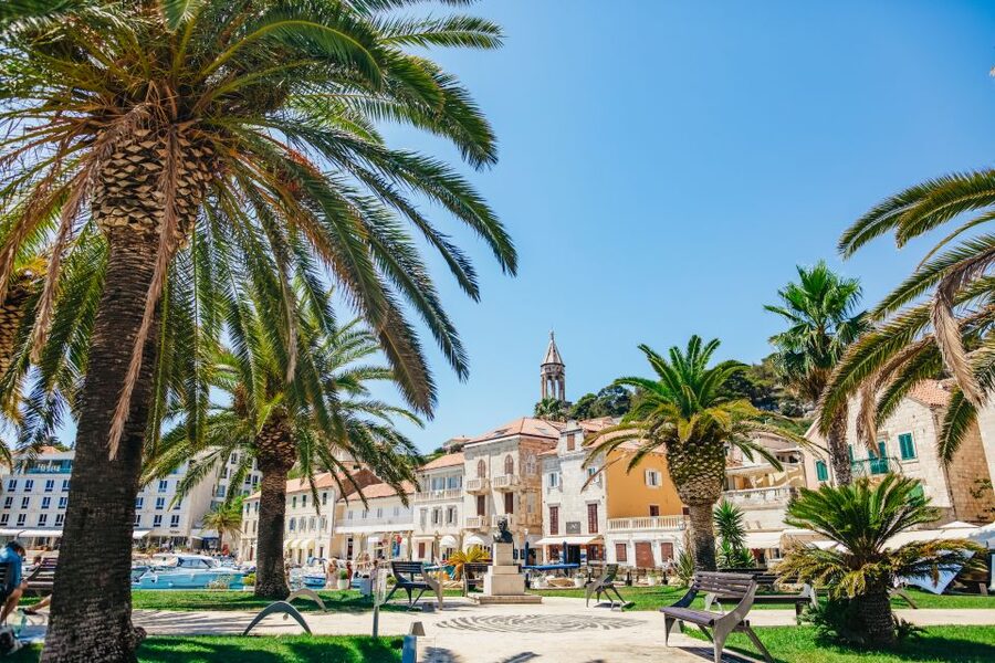 Split: Blue Cave, Vis & Hvar Full-Day Trip by Speedboat - Stiniva Cove, cliffs and a quick swim