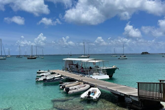 St Maarten Motorboat Cruise: Long Bay, Creole Rock and Tintamarre Island - Pinel Island: a slower hour on the itinerary