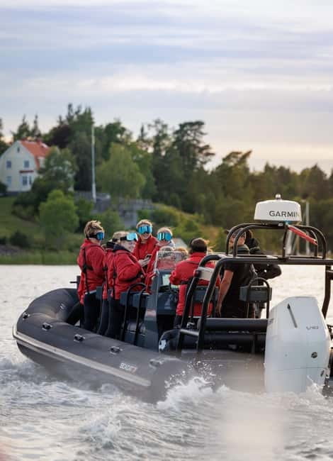 Stockholm: RIB Speed boat tour & archipelago island visit - Starting at Strandvägen and getting on the RIB