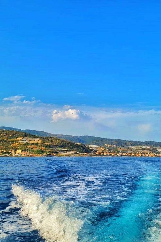 Taggia: Sanremo Sightseeing Speedboat Tour with Swim Stops - Leaving Arma di Taggia on RachelFill
