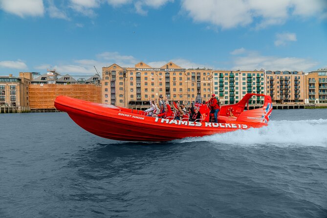 Thames High-Speed Zone Speedboat in London - Tower Bridge from water level