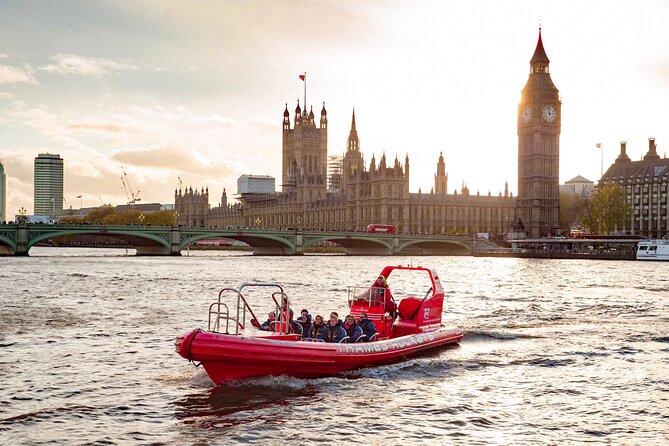 Thames Rockets Sunset London Speedboat Experience - The Shard, Canary Wharf, and the Docklands