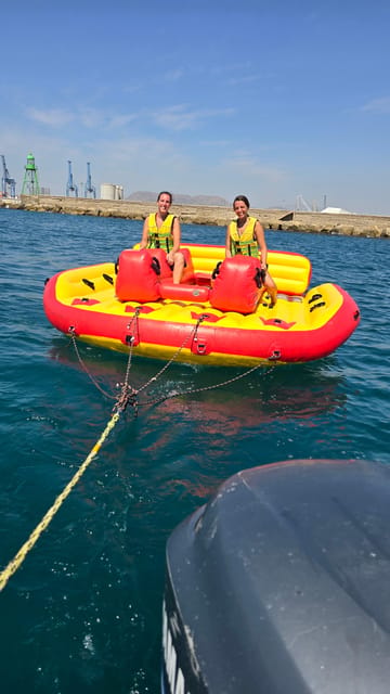 Torrevieja: Speedboat-Powered Inflatable Crazy Sofa Ride - The group experience is the real attraction