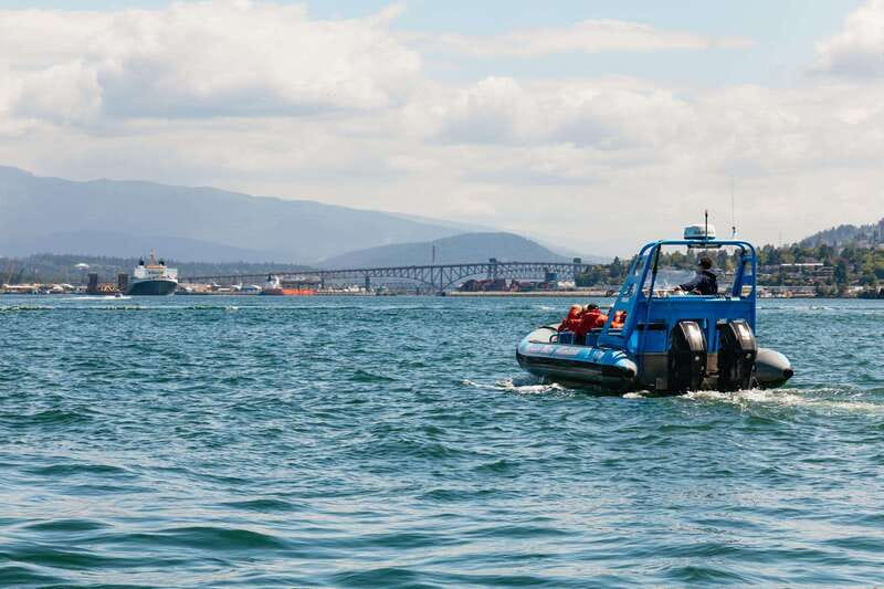 Vancouver: Indian Arm and Granite Falls Zodiac Boat Tour - A working harbor before Indian Arm
