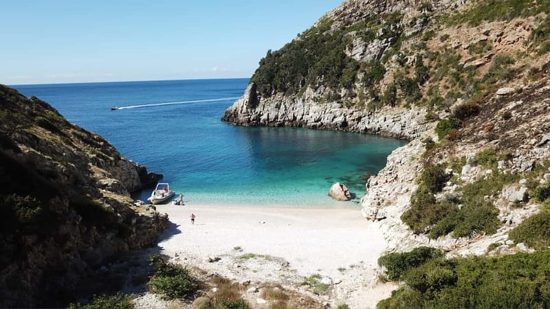 Vlore: Haxhi Ali Cave and Dafina Cave Speedboat Tour - The Karaburun coast from the water