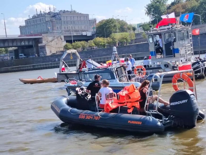 Warsaw: High-Speed Vistula River RIB Boat Adventure - The Old Town section changes the mood
