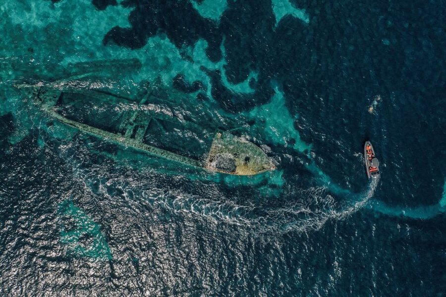 Zadar: Dugi Otok, Kornati Park, Sakarun Beach Speedboat Tour - The Michelle wreck near the Lagnići cliffs