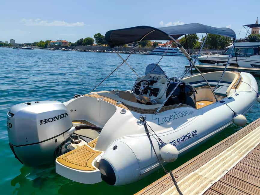 Zadar: Guided Speedboat Tour with Food, Oil & Wine Tasting - Ošljak, a tiny island with time for a swim