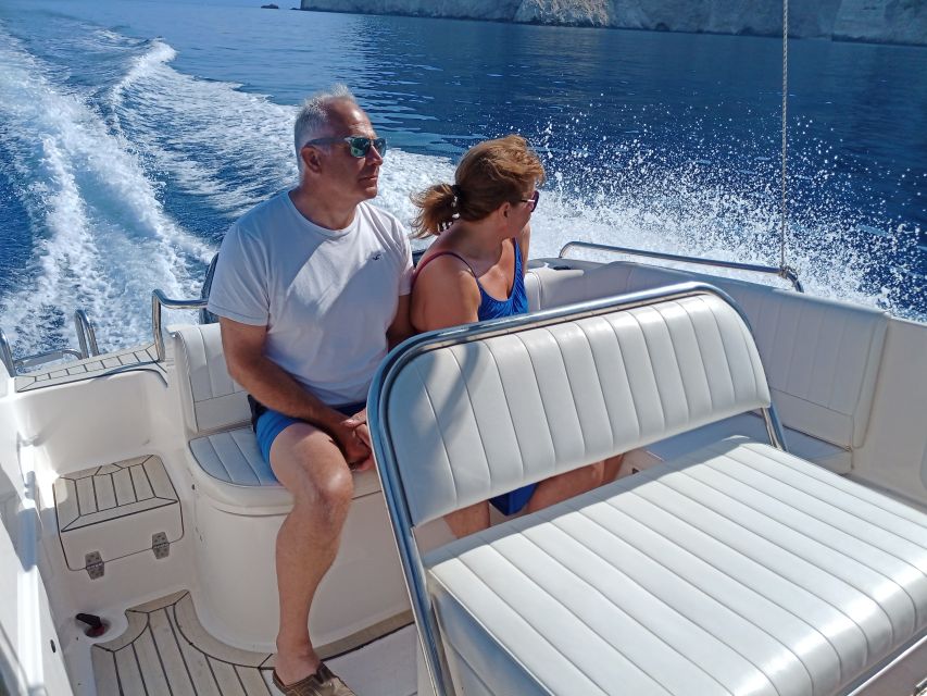 Zante: Shipwreck Beach & Blue Caves Private Speedboat Tour - Reaching Shipwreck Beach from the sea